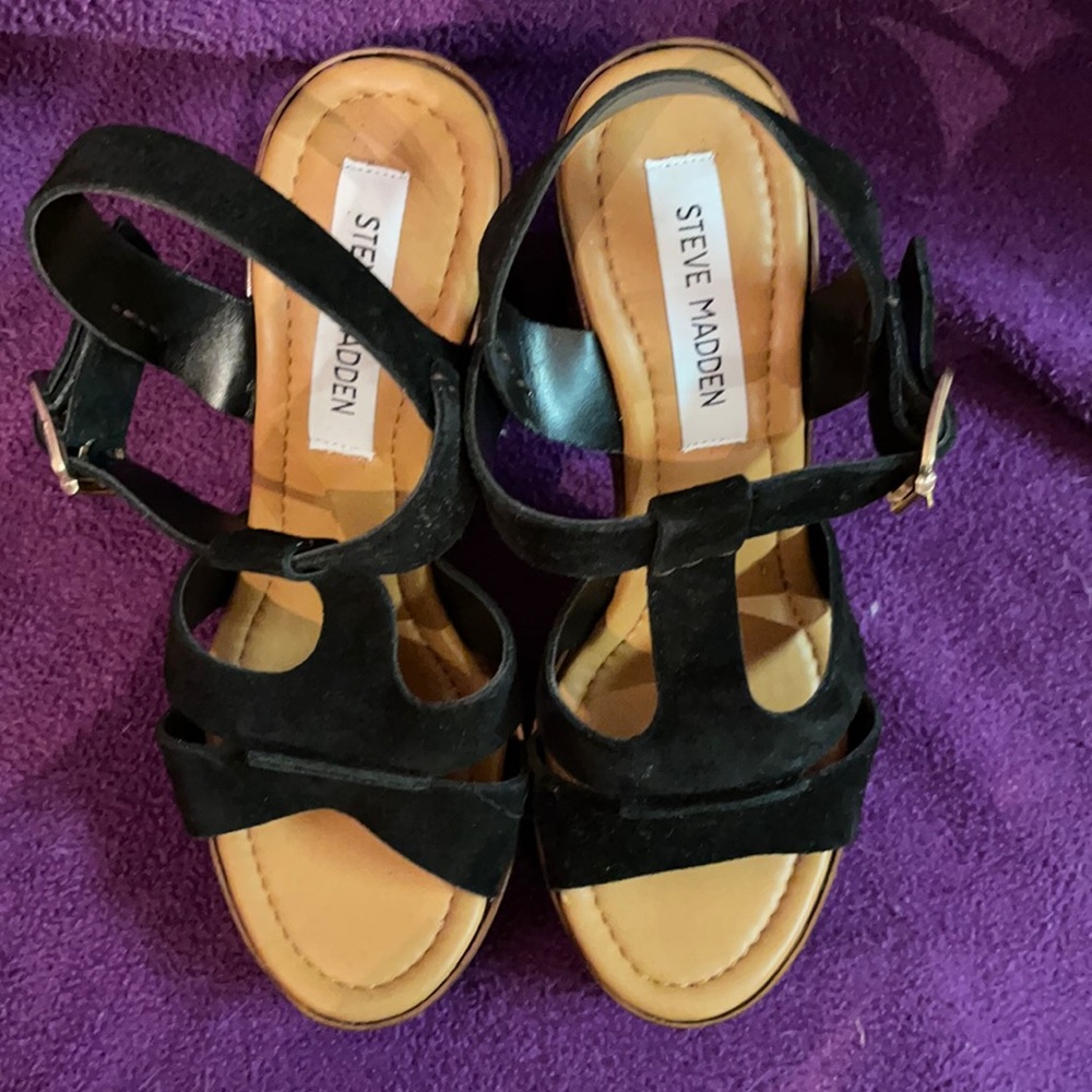 Steve Madden Luna Platform Sandals in Black